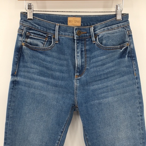 Driftwood Amelia Floral Embroidered Ankle Crop Jeans Womens 26 Medium Wash Denim - Picture 2 of 12